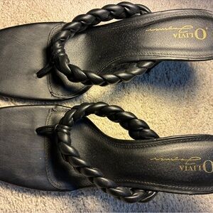 Women's Black Braided Sandals